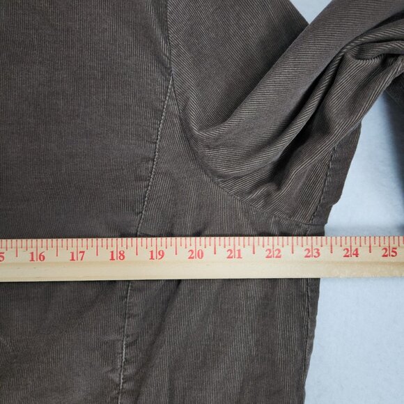 J Jill Shirt Womens Extra Large Brown Lightweight Corduroy Button Up Tunic - Picture 4 of 11